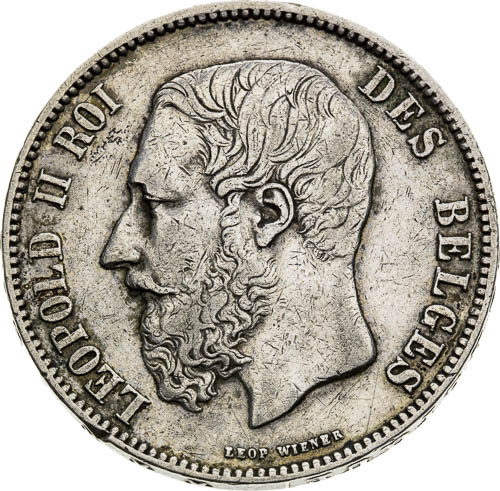 5 Frank 1873 - averz