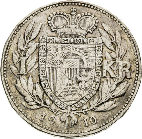 1 Krone 1910 - reverz