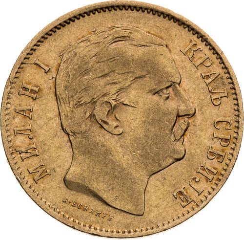 10 Dinár 1882 - averz