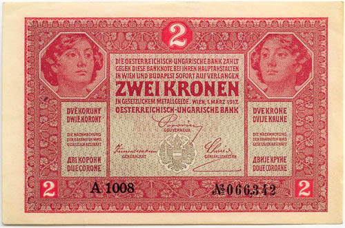 2 Korona 1917 (3 ks) - reverz