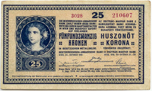 25 Korona 1918 - averz