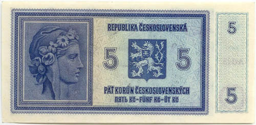 5 Koruna n.d. (1938/40) - back
