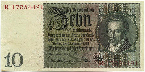 10 RM 1929 (2 ks) - averz