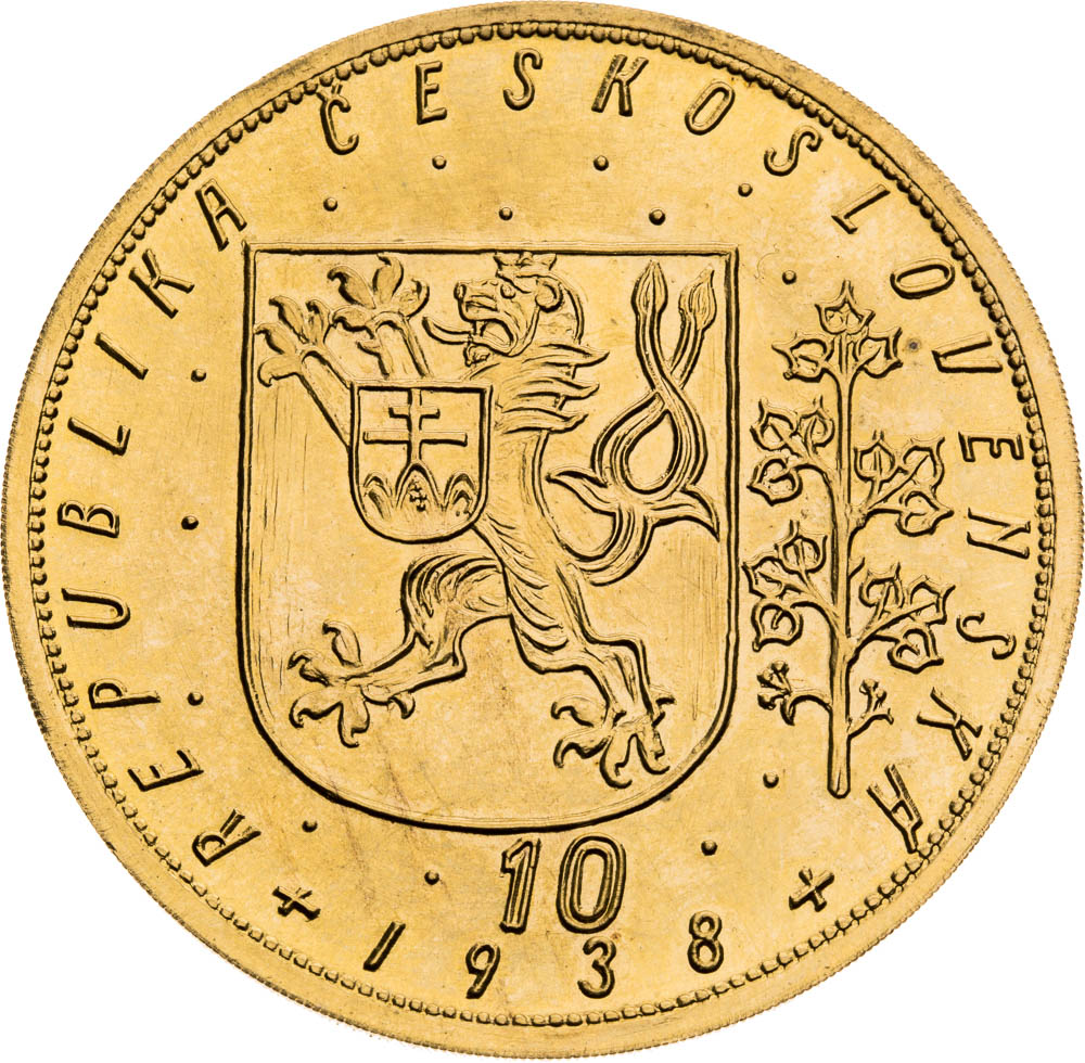 10 Ducats 1938 - front