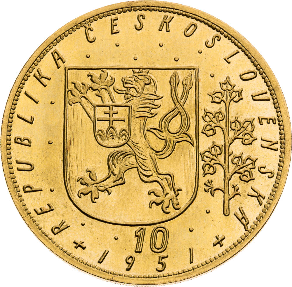 10 Ducats 1951 - front
