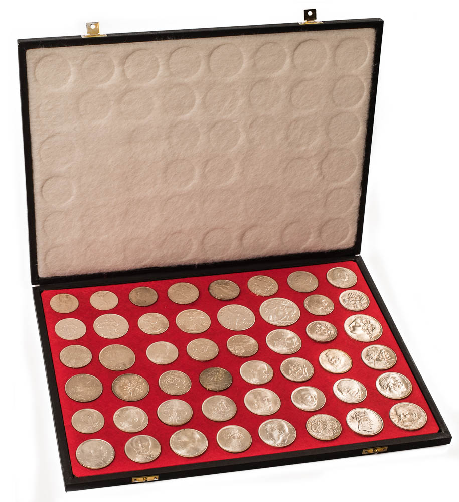 Commemorative silver coins 1945 - 1990 (91 pcs) - back