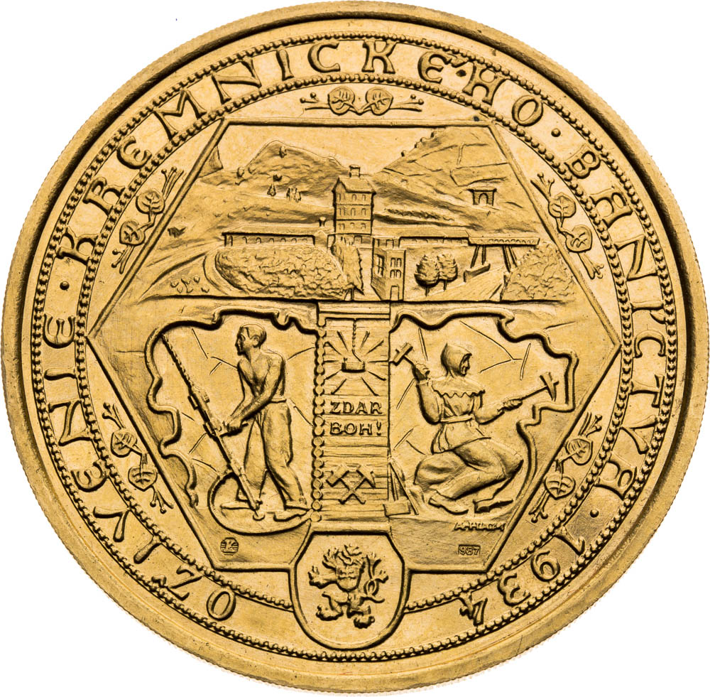Gold Medal 1934 (10 Ducats) - back