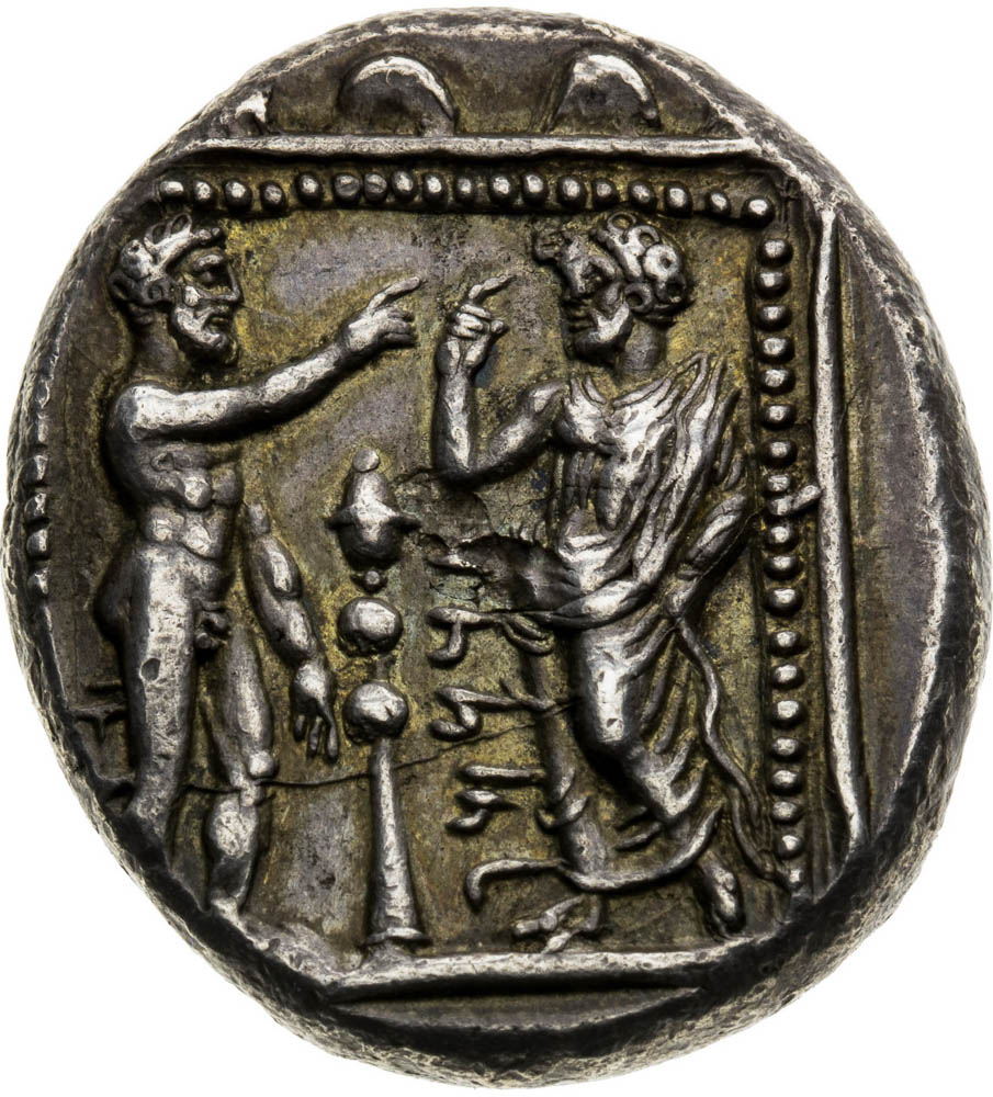 Strieborný statér (378 - 372 p. n. l.) - reverz
