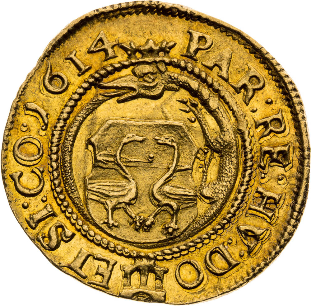 Dukát 1614 - revers