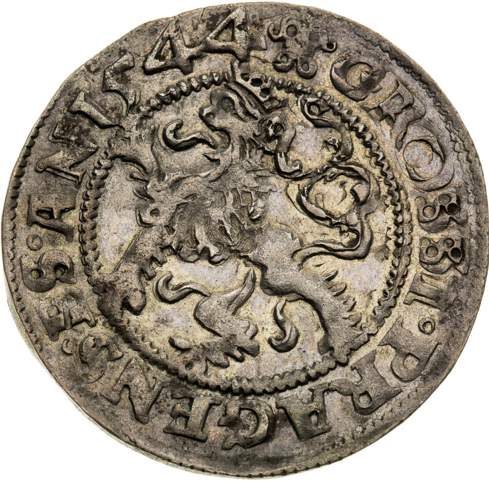 Pražský groš 1544 - avers
