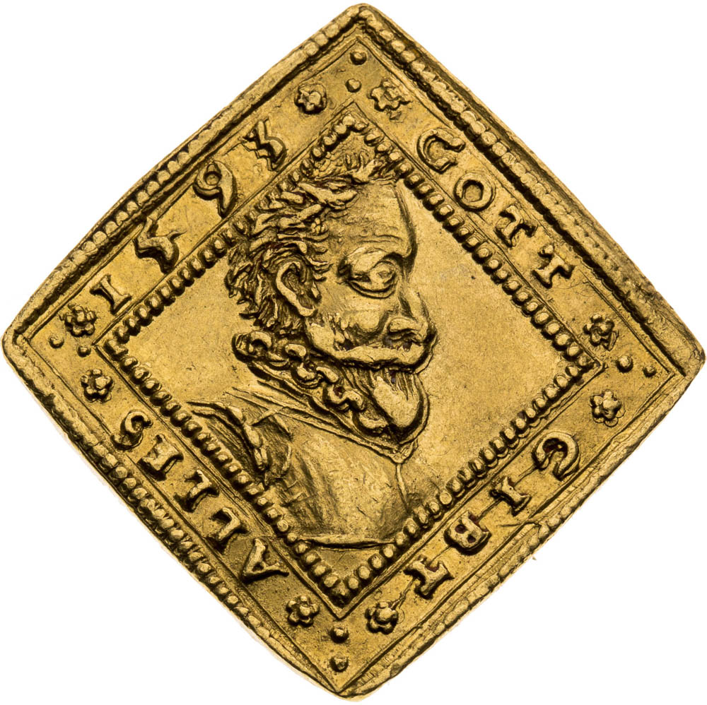 2 Dukátová klipa 1593 - avers