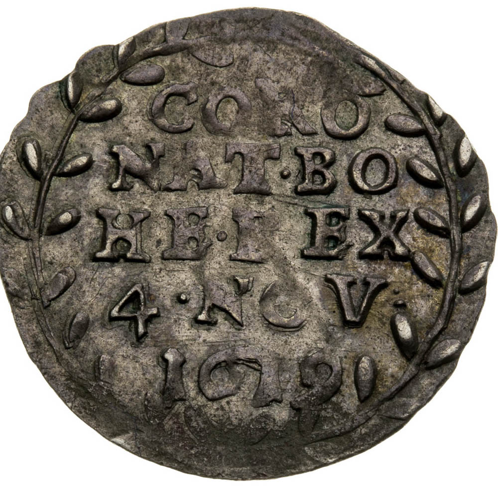 Stříbrný žeton 1619 - revers
