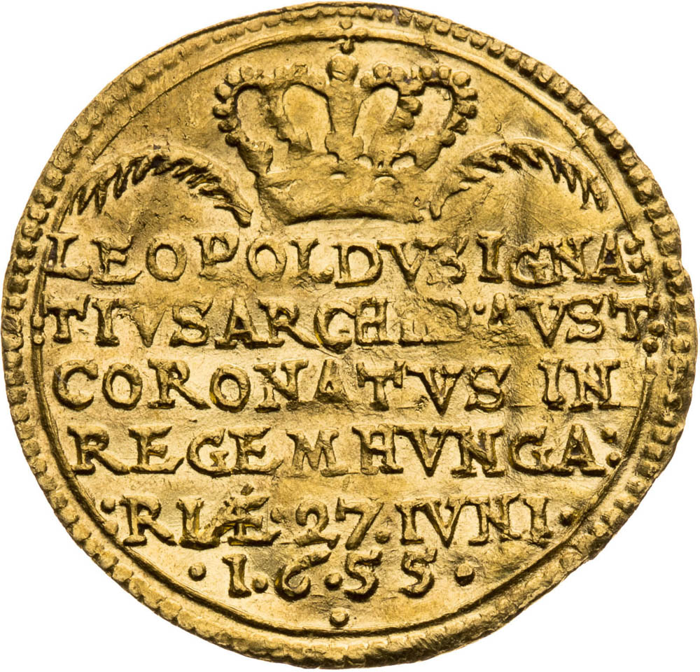 Zlatý žeton 1655 - avers