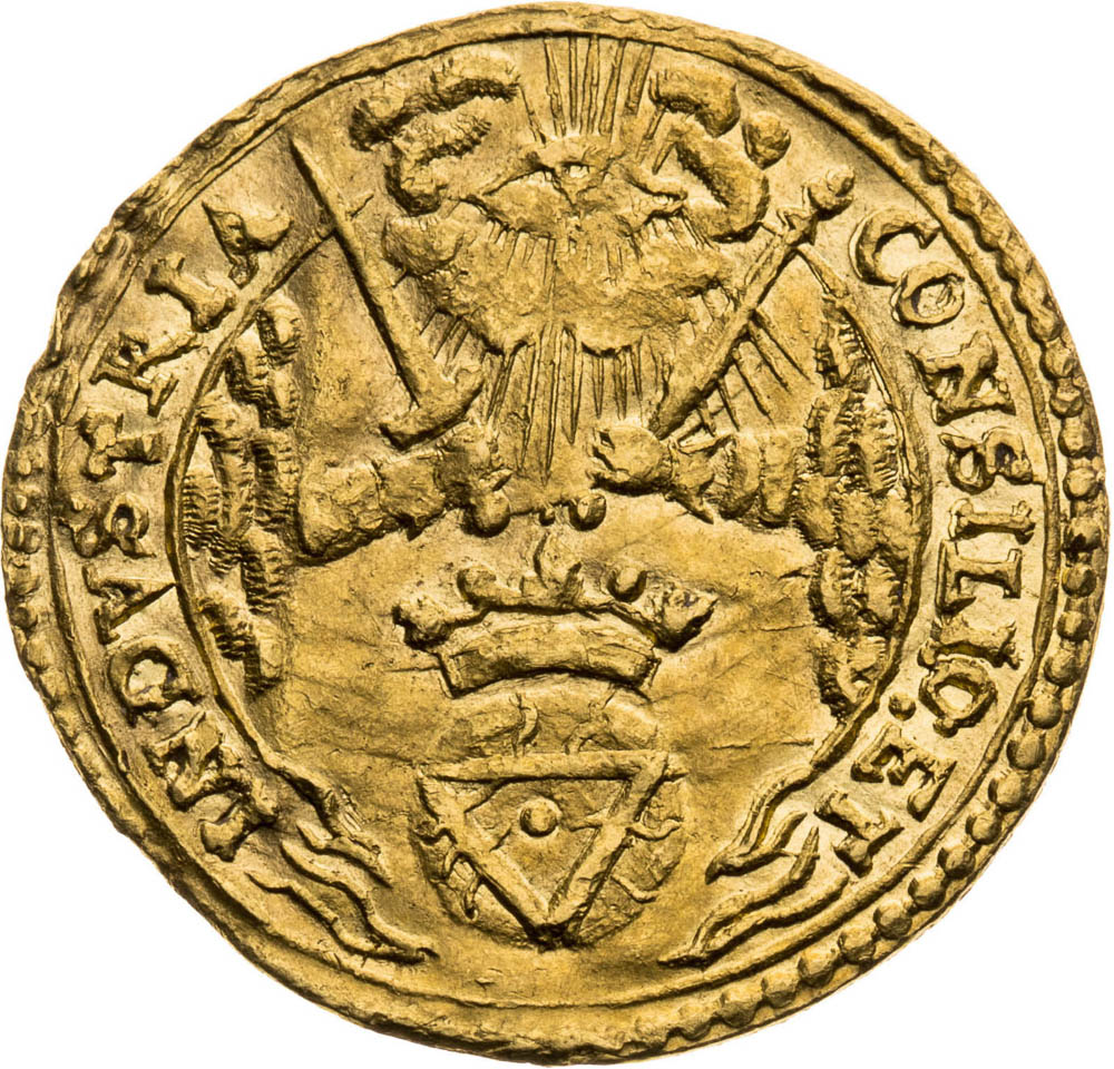 Zlatý žeton 1655 - revers
