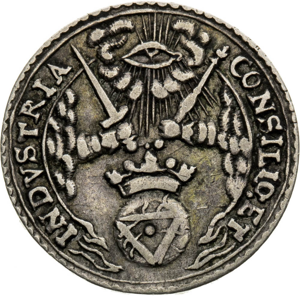Stříbrný žeton 1655 - revers