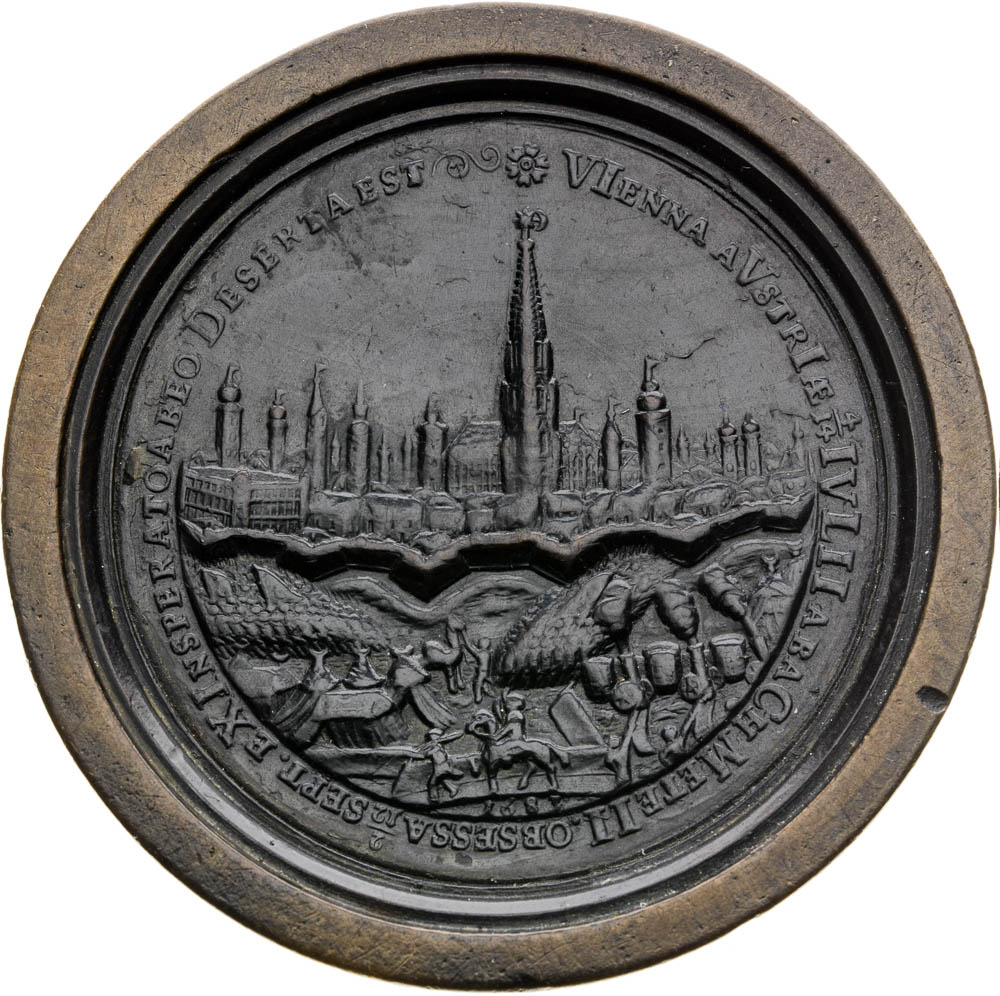 Dřevěná medaile 1686 - avers