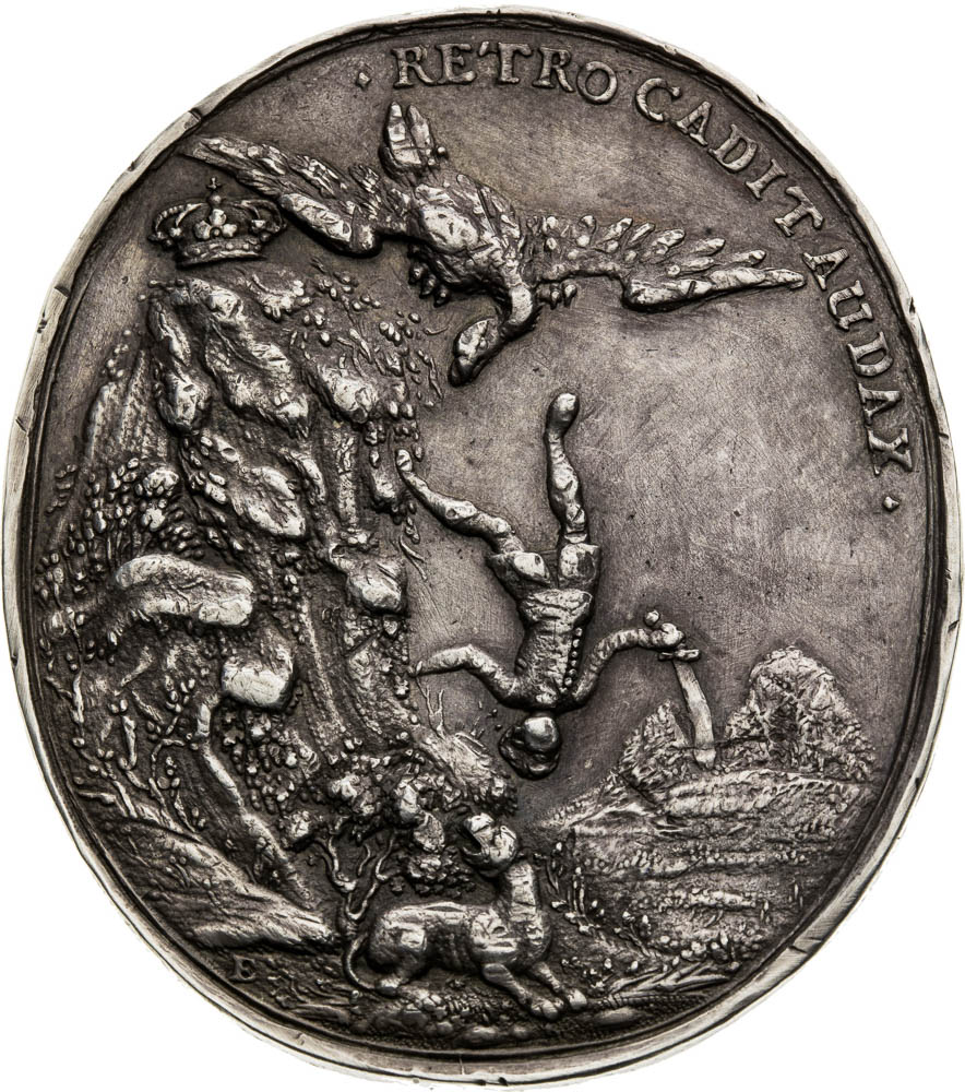 Oval Silver Medal (1690) - back