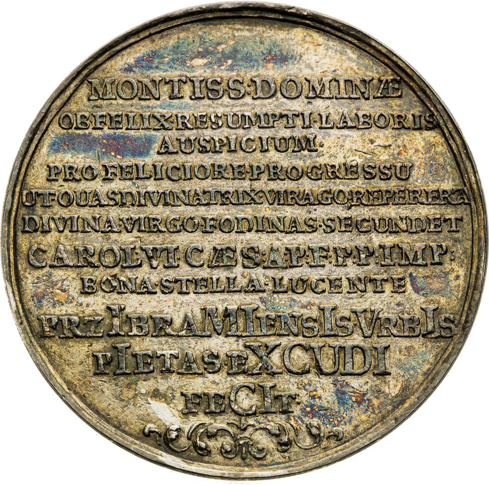 Strieborná medaila 1727 - reverz
