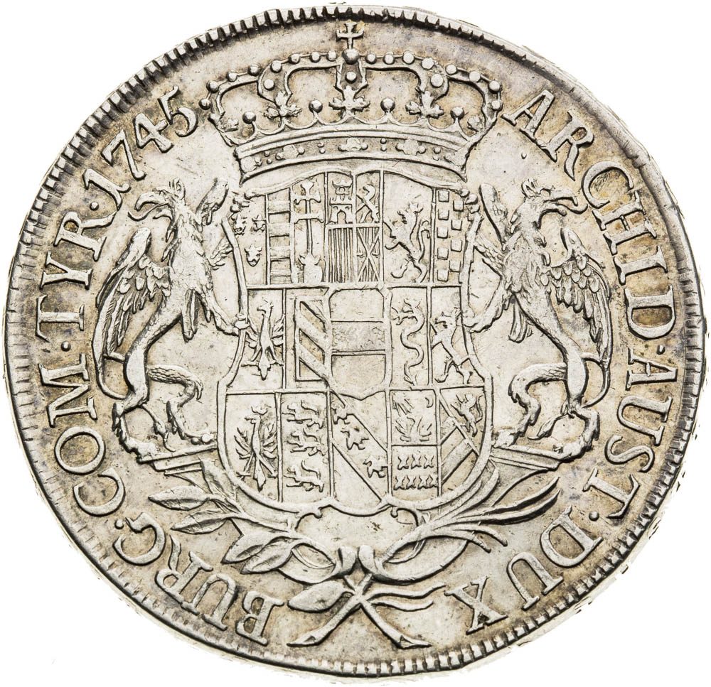 1/2 Thaler 1745 - back