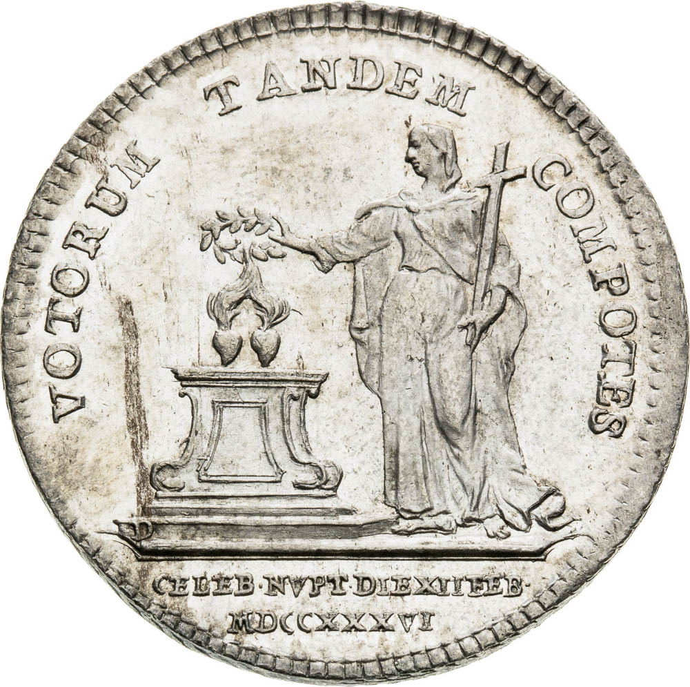 Silver Token 1736 - back
