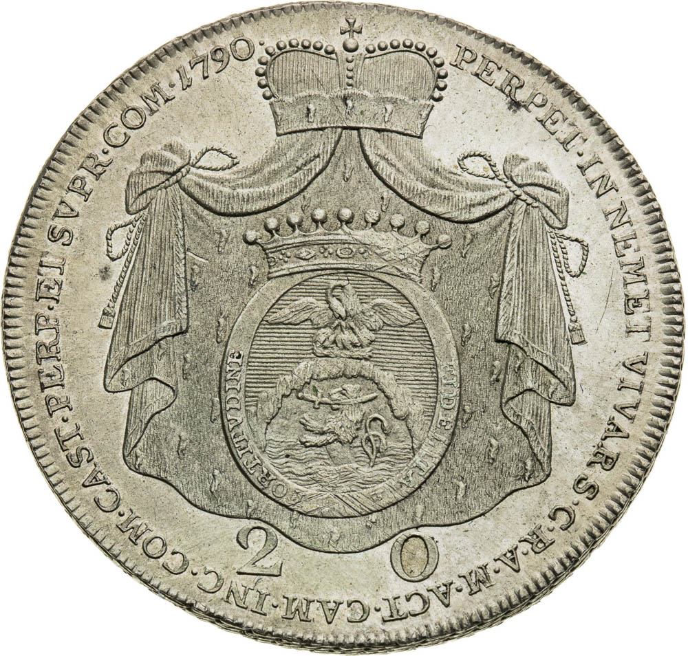 20 Krejcar 1790 - revers