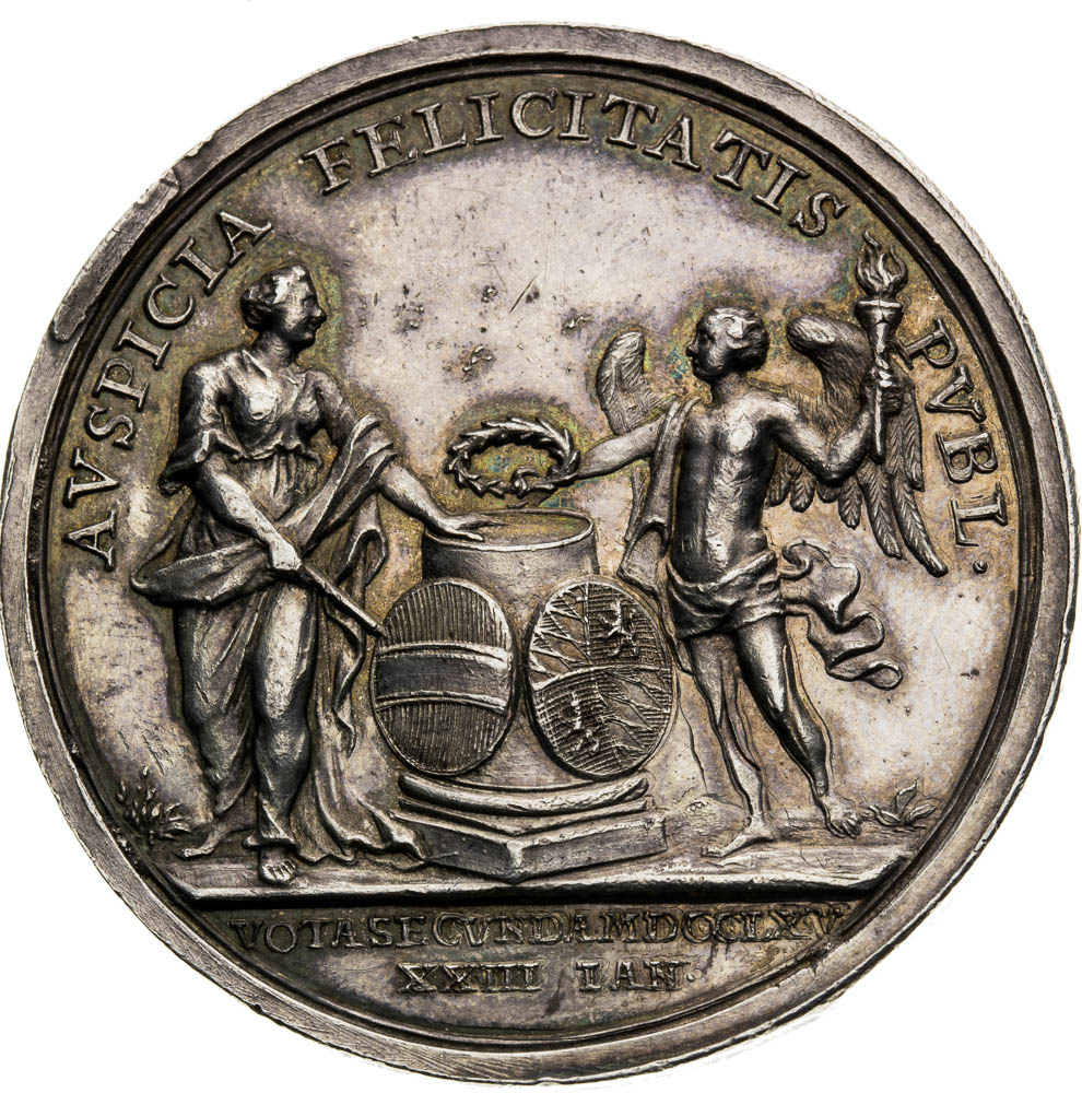 Stříbrná medaile 1765 - revers
