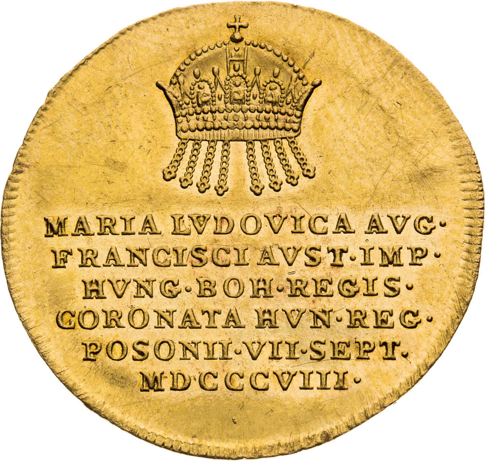 Zlatý žeton 1808 - avers