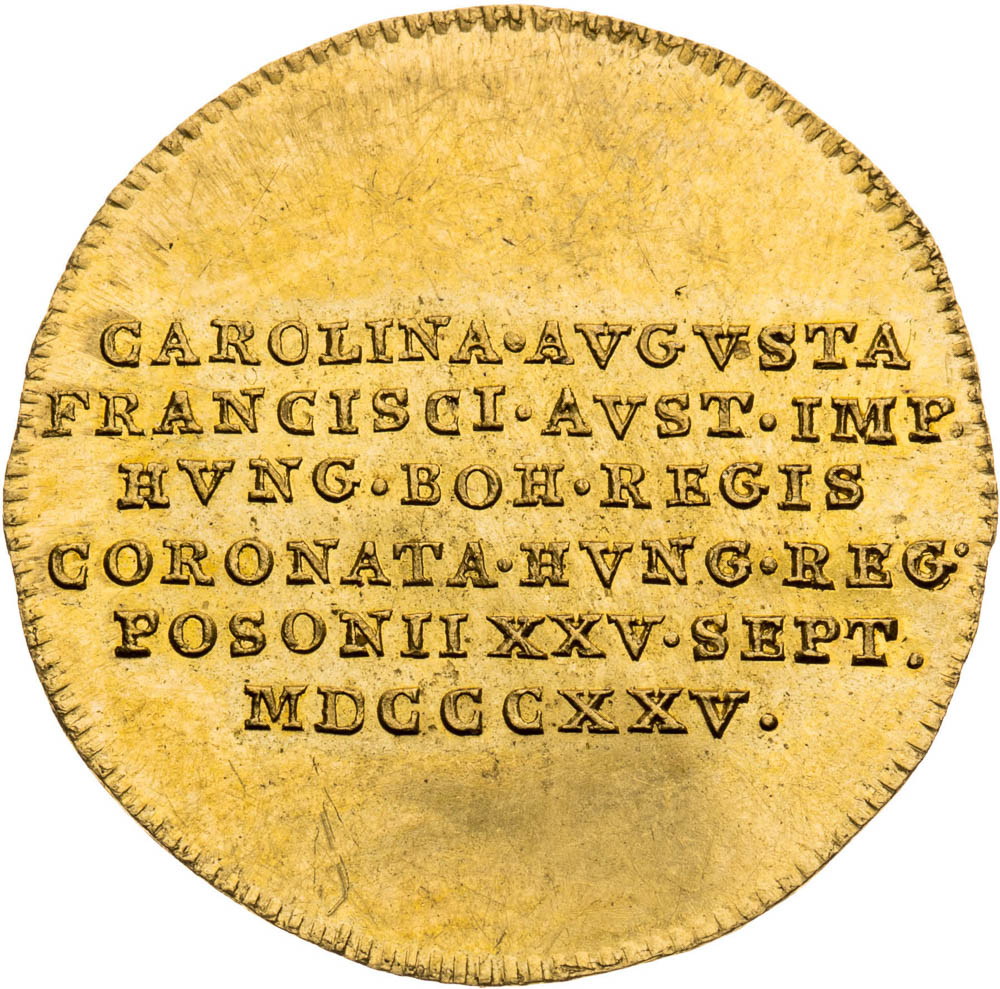 Zlatý žeton 1825 - avers