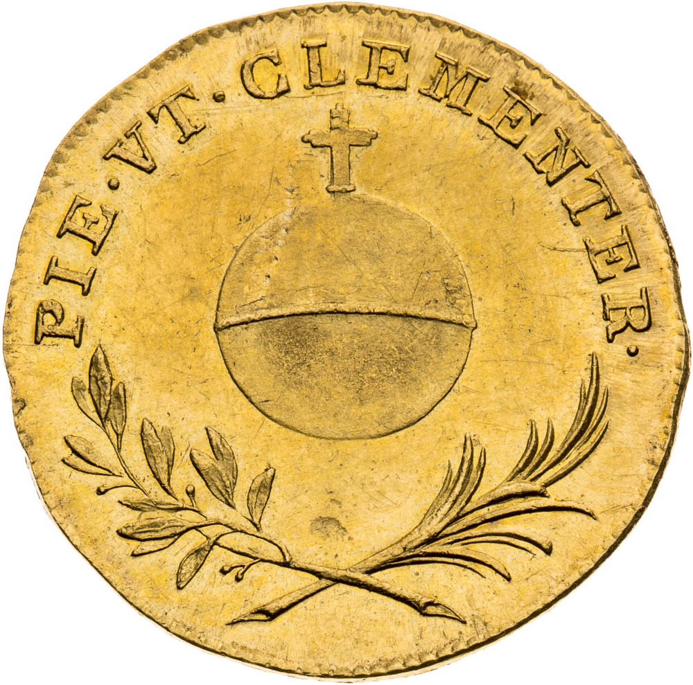 Zlatý žeton 1825 - revers