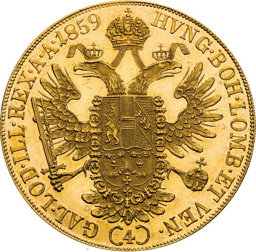 4 Dukát 1859 - reverz