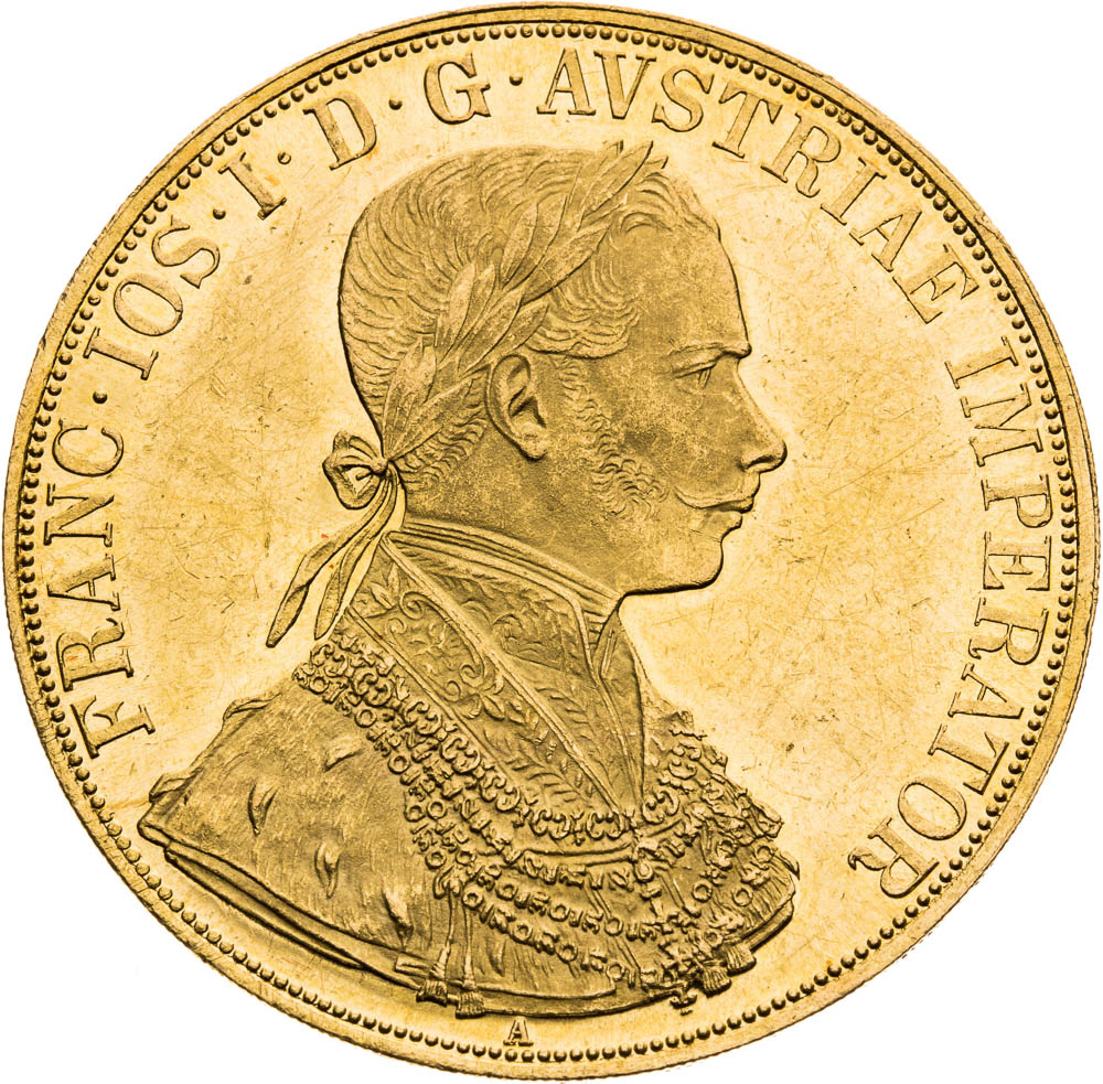 4 Dukát 1865 - averz