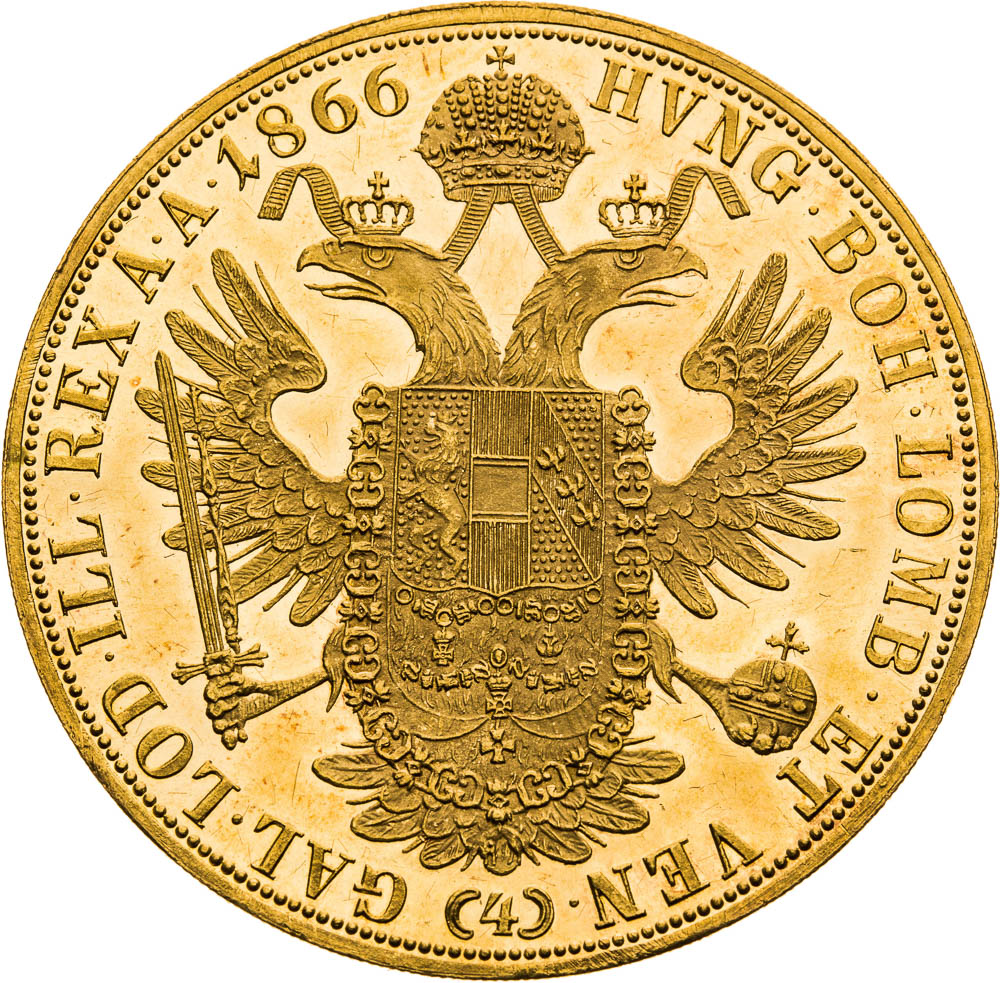 4 Dukát 1866 - reverz