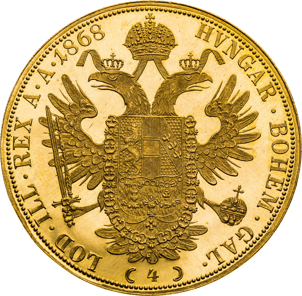 4 Dukát 1868 - reverz