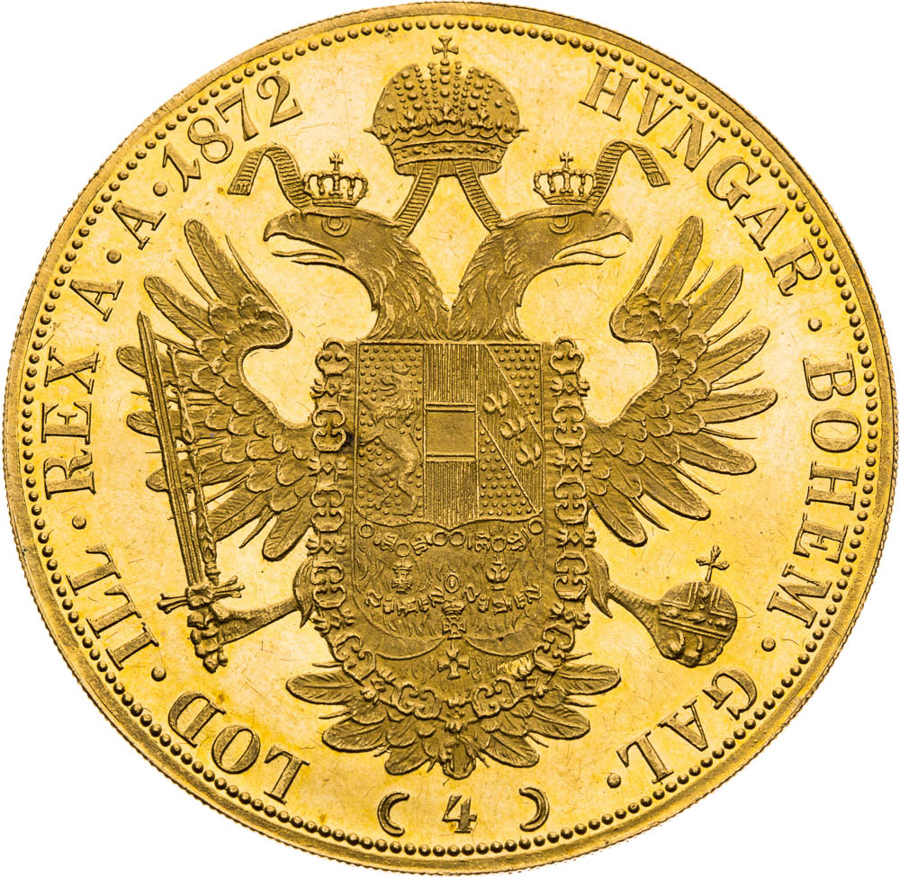 4 Dukát 1872 - reverz