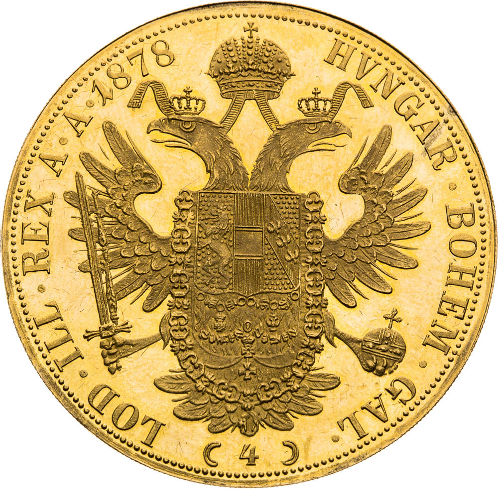 4 Dukát 1878 - reverz