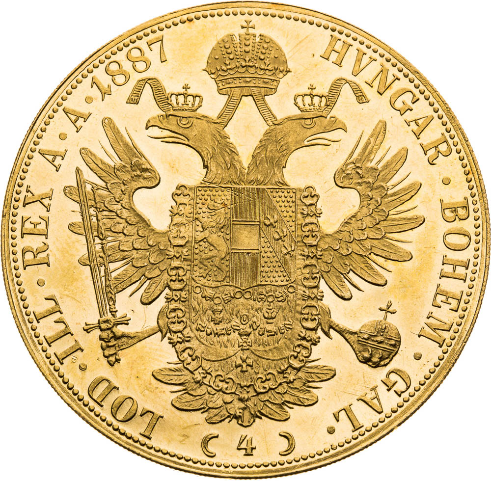 4 Dukát 1887 - reverz