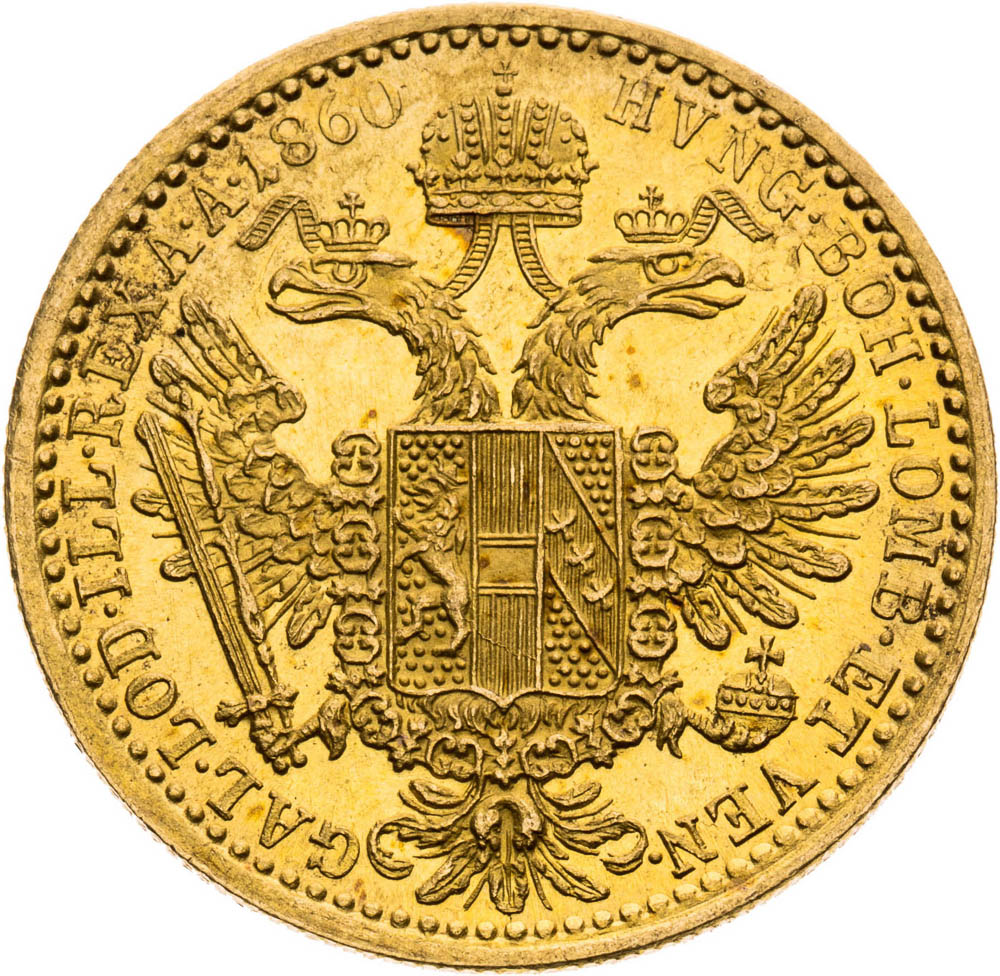 Dukát 1860 - revers