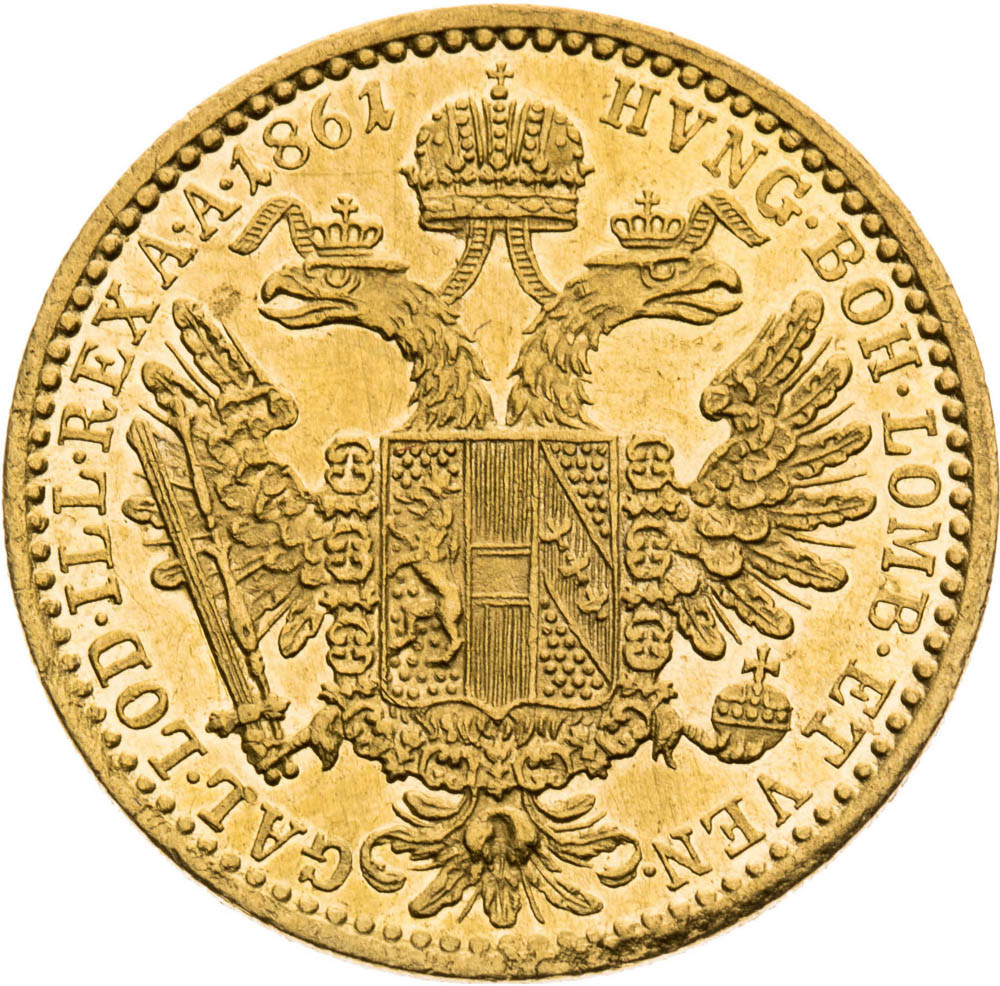 Dukát 1861 - revers