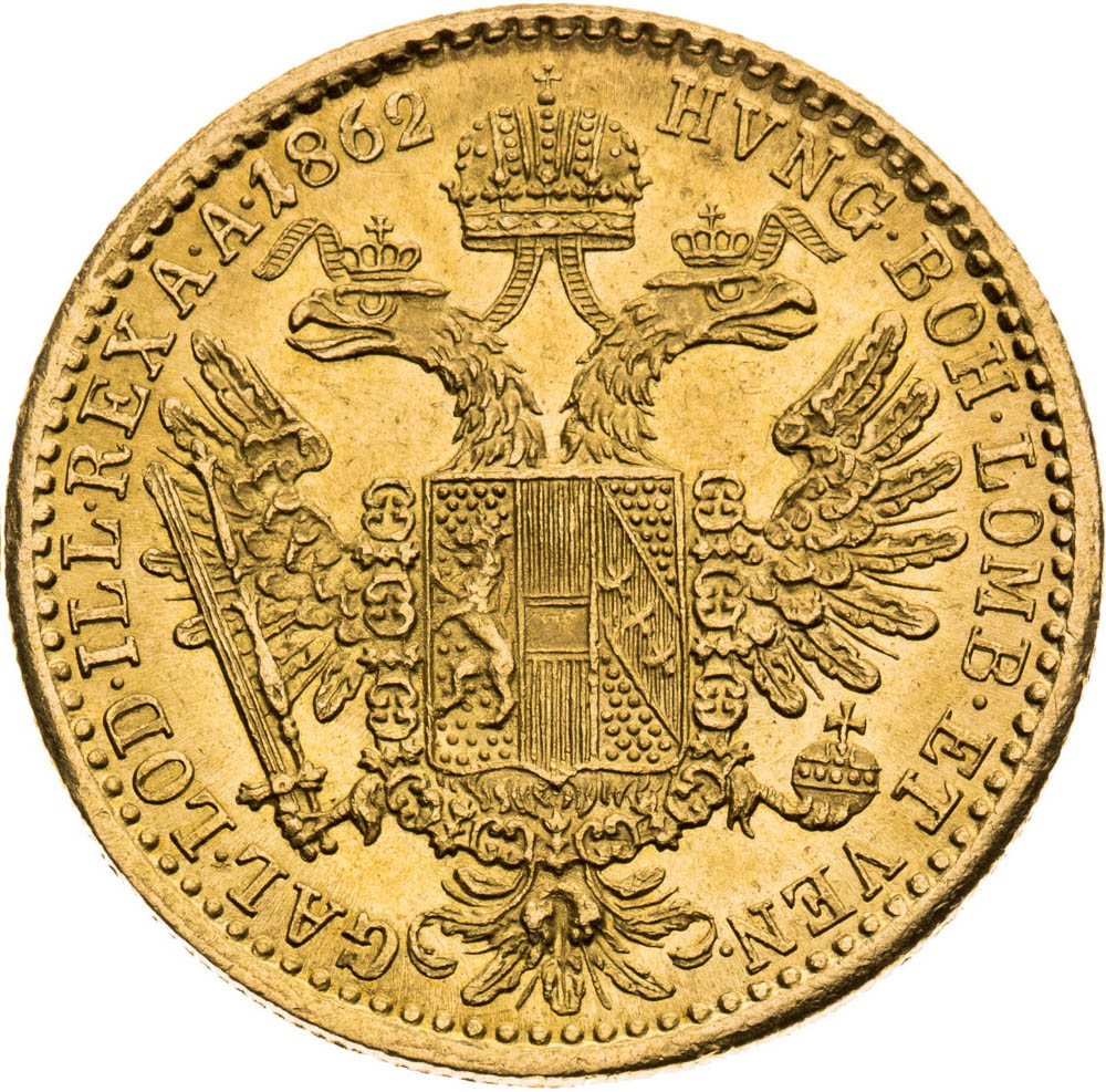 Dukát 1862 - revers