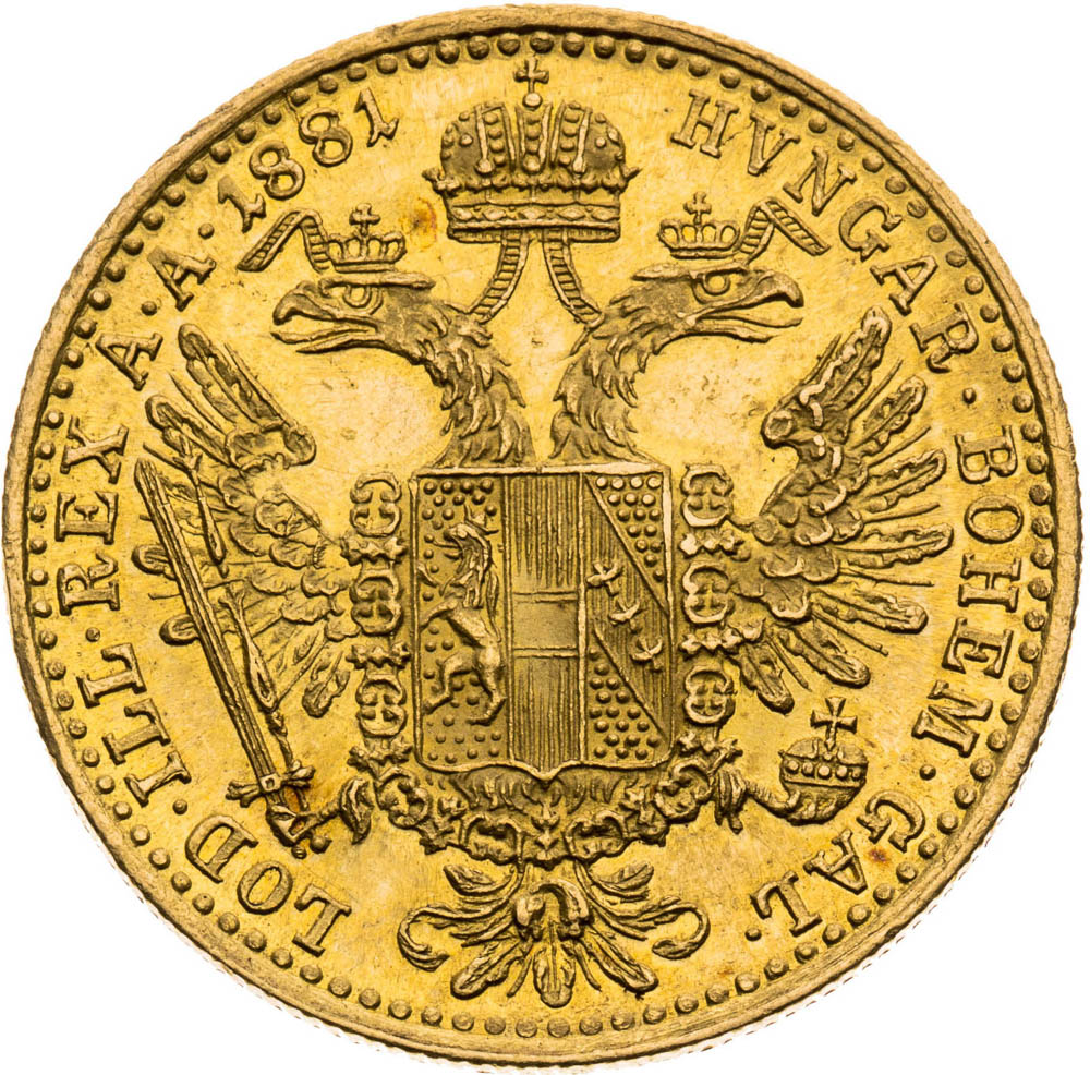 Dukát 1881 - revers