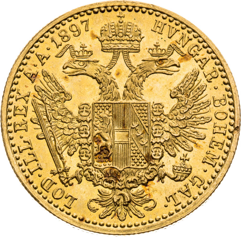 Dukát 1897 - revers