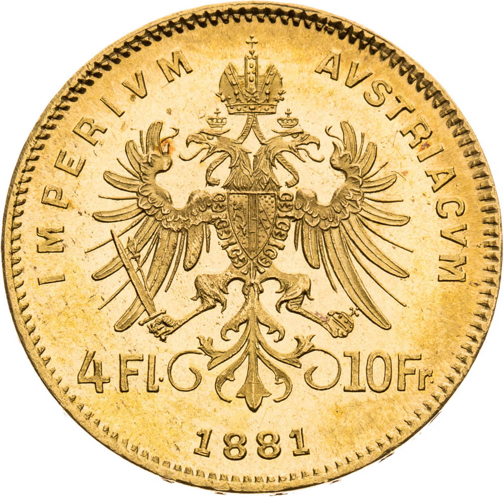 4 Gulden 1881 - back