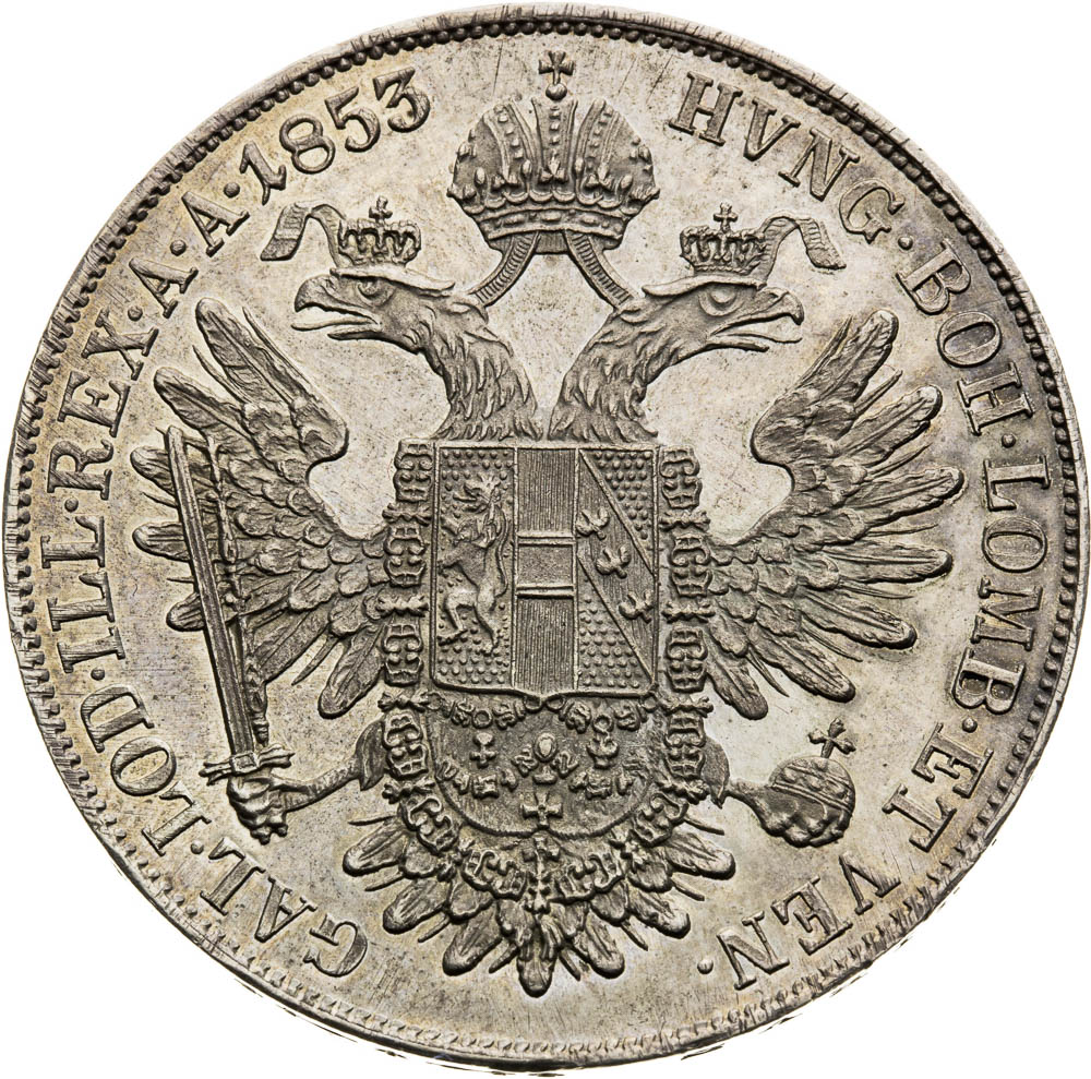Convention Thaler 1853 - back
