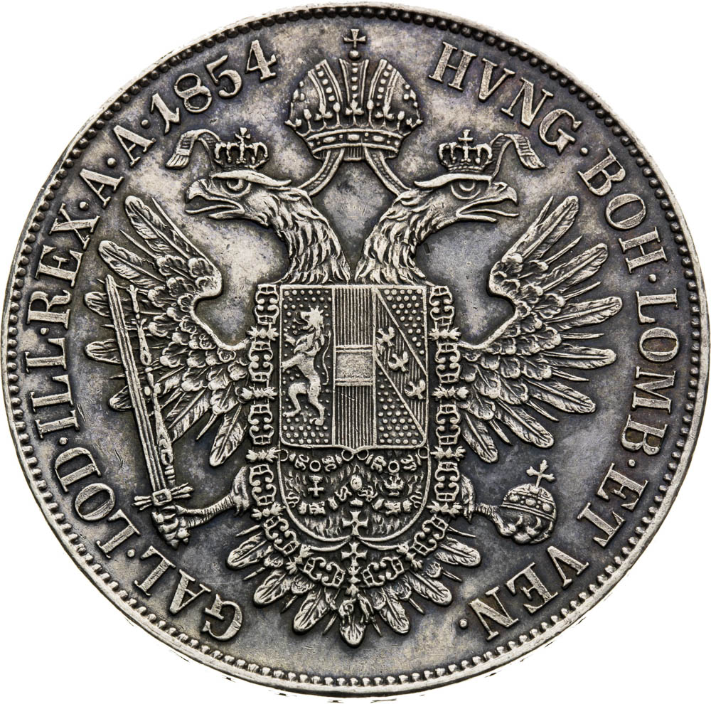 Convention Thaler 1854 - back