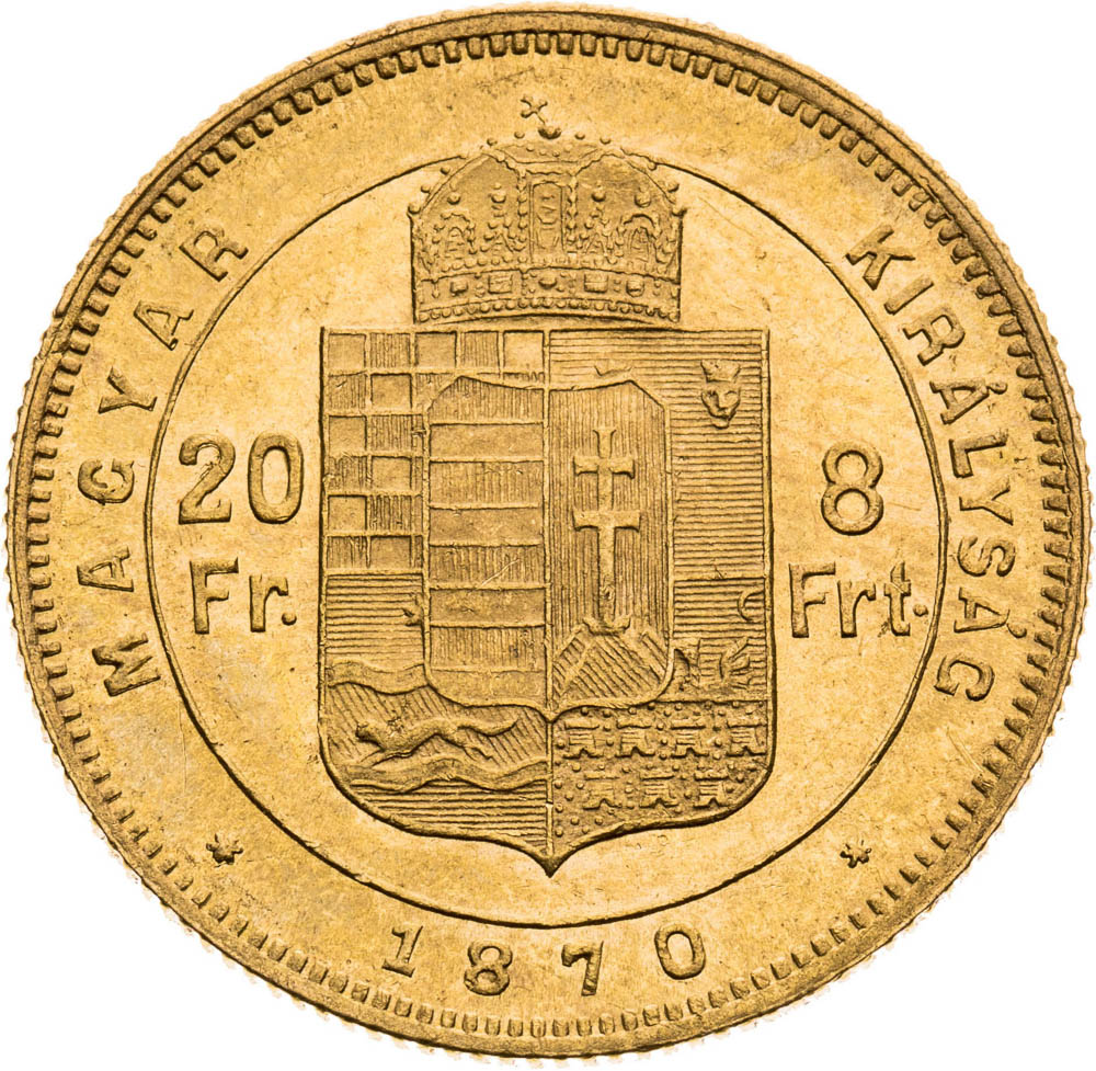 8 Gulden 1870 - back