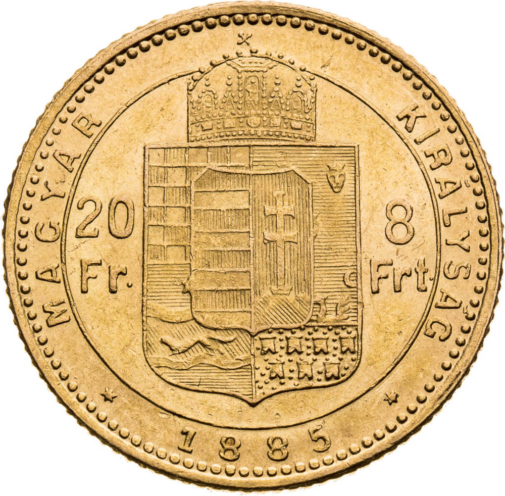8 Gulden 1885  - back