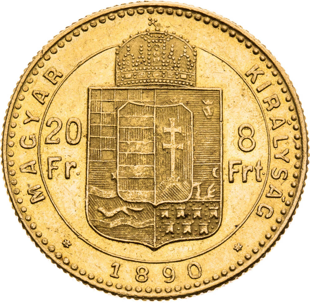 8 Gulden 1890 - back