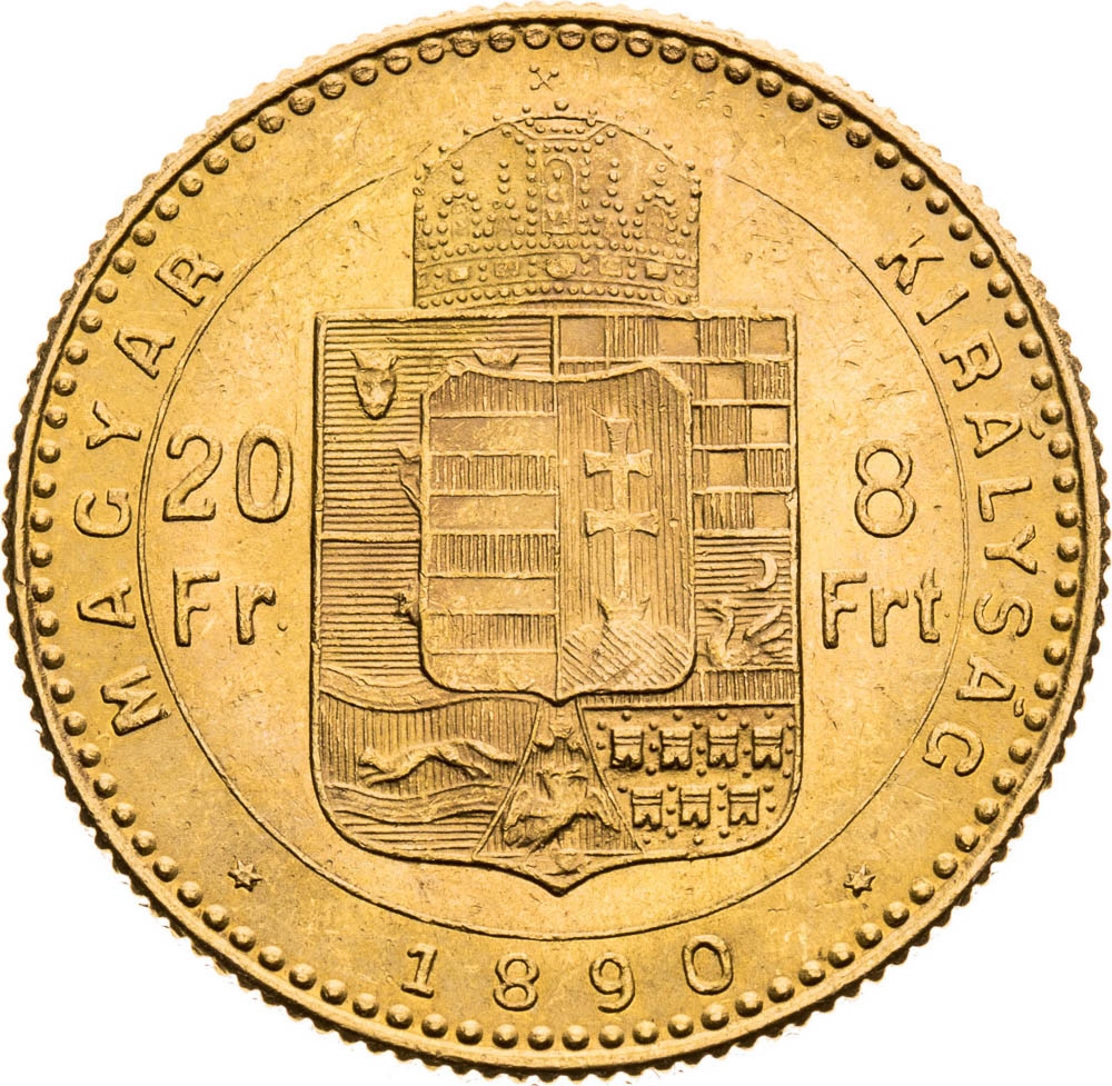 8 Gulden 1890 - back