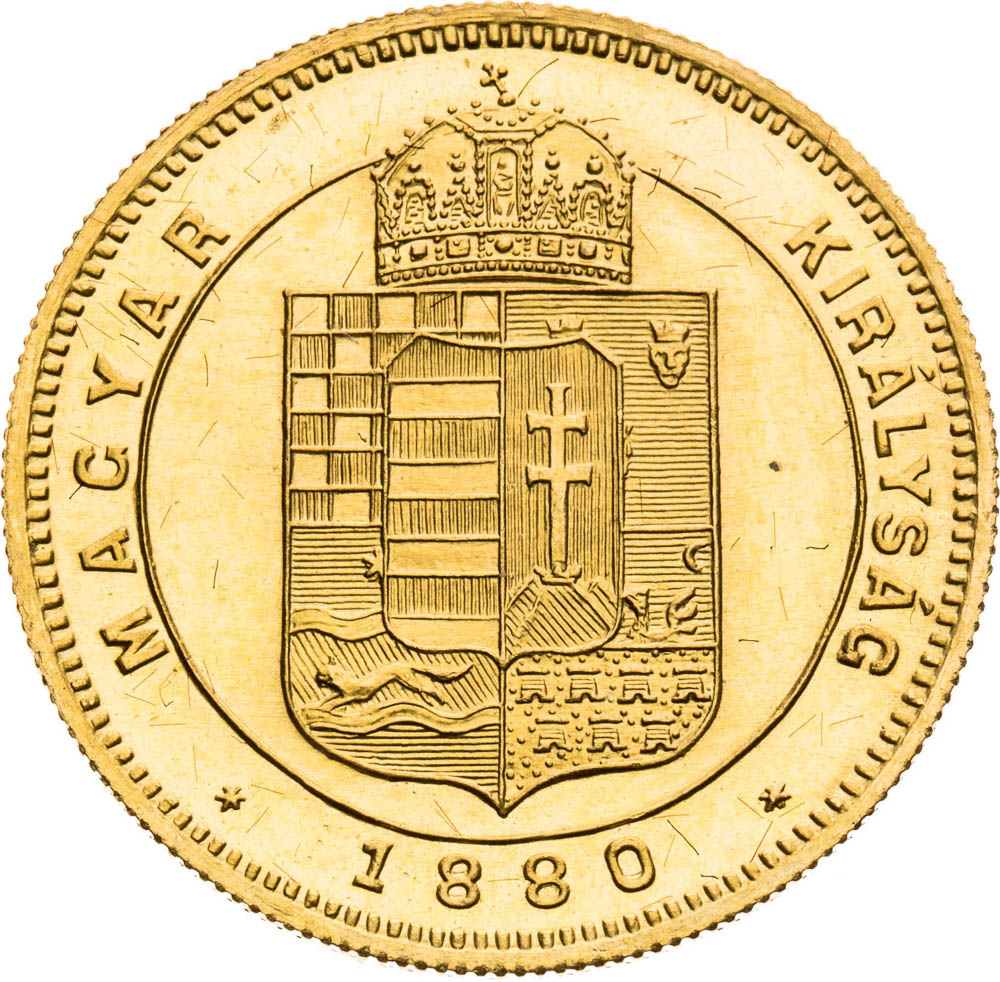 Ducat 1880 (restrike) - back