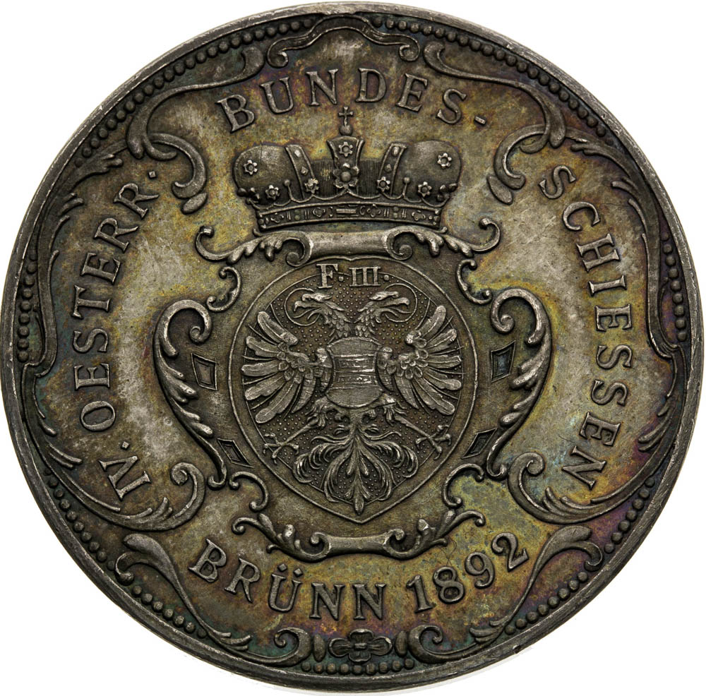 Stříbrná medaile 1892 - revers